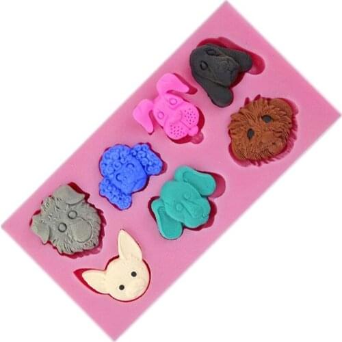 3D Dog Animal Eco-Friendly Silicone Cake Tools Silicon Mold Kitchen Accessories Moulds Baking Fondant Decorating Tools