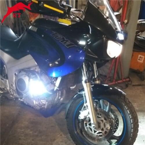 For YAMAHA KTM KAWASAKI Led Motorcycle Headlight bulb Waterproof Driving Spot Fog Lights External MOTO DRL Accessories bulb 12V