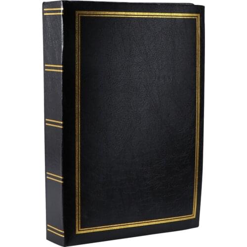 Vintage 300 Pages 6 Inch Photo Album Interstitial Paper Core Album Family Memory Scrapbook Gift (Black)