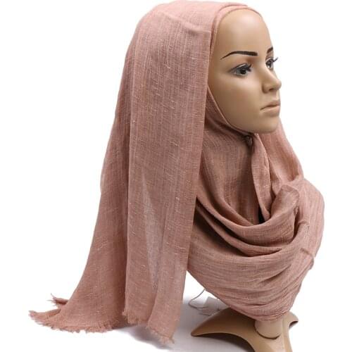 High quality Plain Linen cotton hijab scarf shawls muslim scarves headscarf wraps turbans scarves 10pcs/lot 9 color