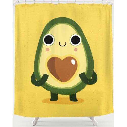 Avocado Polyester Shower Curtain Bathroom Decoration Supplies Waterproof Bathroom Shower Curtain