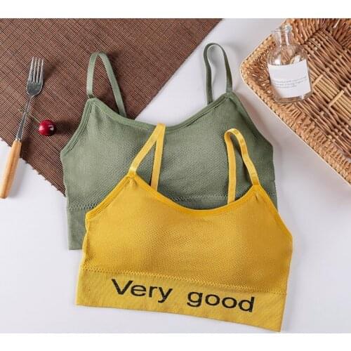 Women Letter Printing Tube Tops Active Bras Female Lingeries Beautiful Back Sport Bras Underwear