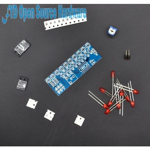 1set NE555+CD4017 Light Water Decimal Counting Electronic Suite Flowing Light Self DIY Electronic Kits