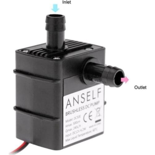 1pcs Ultra-quiet 12V 240L/H Flow Rate Waterproof Brushless Pump Mini Submersible Water Pump Fountain Aquarium Circulating