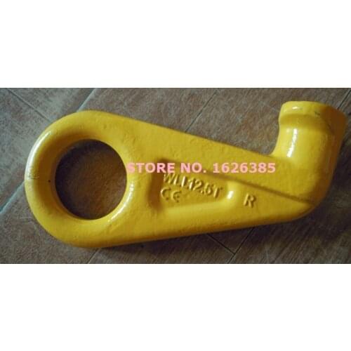 12.5Ton G80 container lifting hook right type 45 degree industrial grade lifting rigging hardware ,boat part,marine hardware