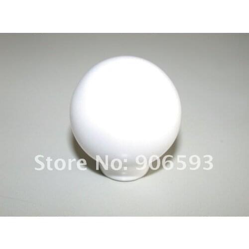 12pcs lot free shipping white circular ceramic furniture knobs