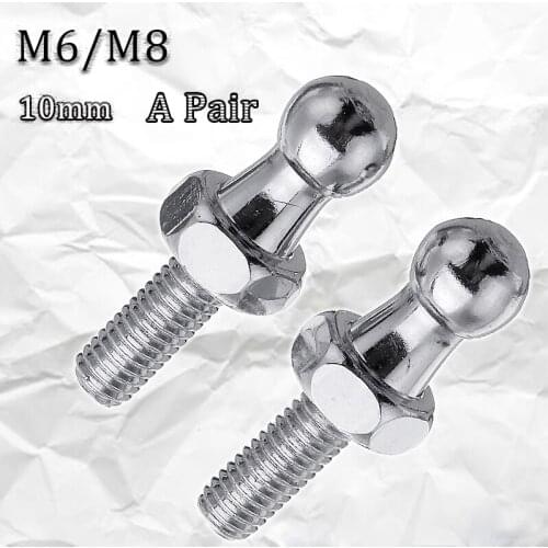 2PCS M6 / M8 Ball Wheel Threaded Stud Bolts Welding 10mm Universal Articulated Anchor Bolt Fasterners Nuts & Bolts