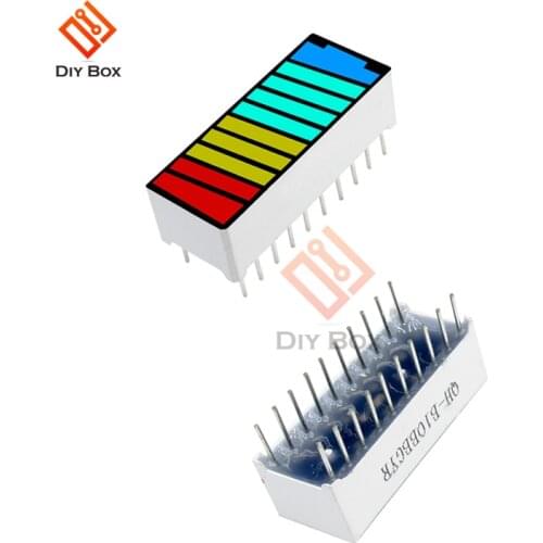 5PCS/Lot 10 Segment 4 Color LED Digital Display 18650 Battery Capacity Level Indicator Module