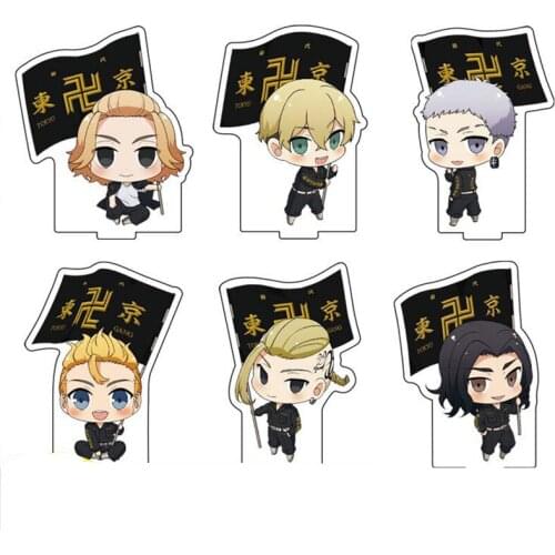 Anime Tokyo Revengers Sano Manjirou Hanagaki Takemichi Acrylic Stand Model Figure Plate Display Cosplay Q Version Cartoon Toys