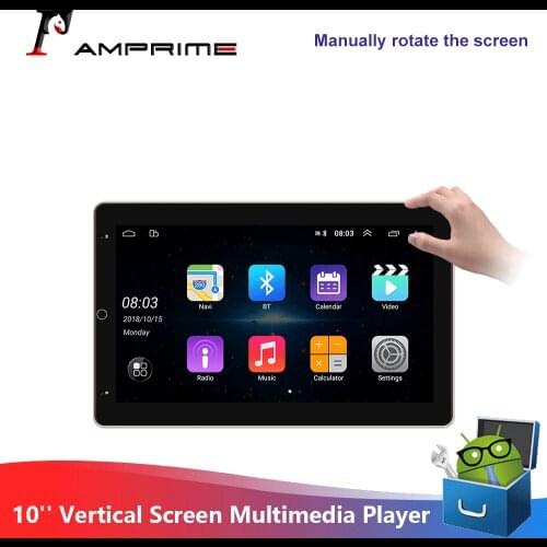 AMPrime 10'' 2 Din Car Radio Bluetooth Android 9.1 Stereo 2.5D FM Audio Stereo Car Multimedia MP5 Player 12V HD Stereo