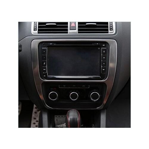 Car stickers ABS Chrome trim or Stainless steel Center Console SZM decoration for Volkswagen vw Jetta MK6