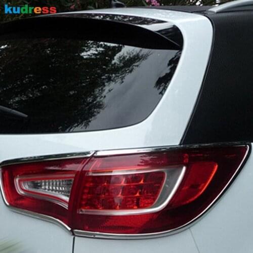 Rear Light Lamp Cover Trim For Kia Sportage 2010 2011 2012 2013 ABS Chrome Taillight Frame Trims Car Styling Accessories 4pcs