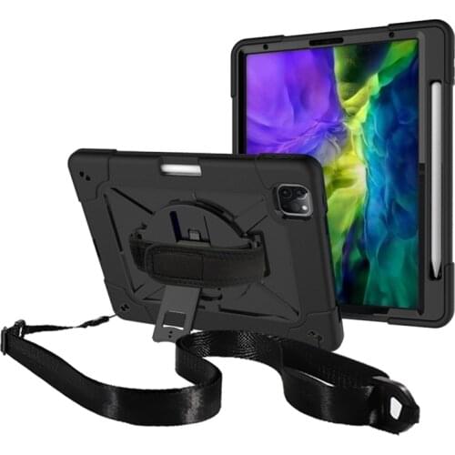 Kids Safe Shockproof Case for iPad Pro 11 2020 Durable Cover with Shoulder and Hand Strap for iPad Pro 11 2018 +Pen
