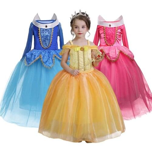 Girls Princess Role Play Costumes Baby Kids Costume carnevale bimba For Girls fantasia infantil para menina Dress up for 4-10T