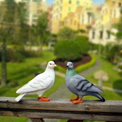 Outdoor Gardening Simulation Animal Bird Sculpture Crafts Resin Pigeon Ornaments Garden Courtyard Villa Figurines Decoration Art