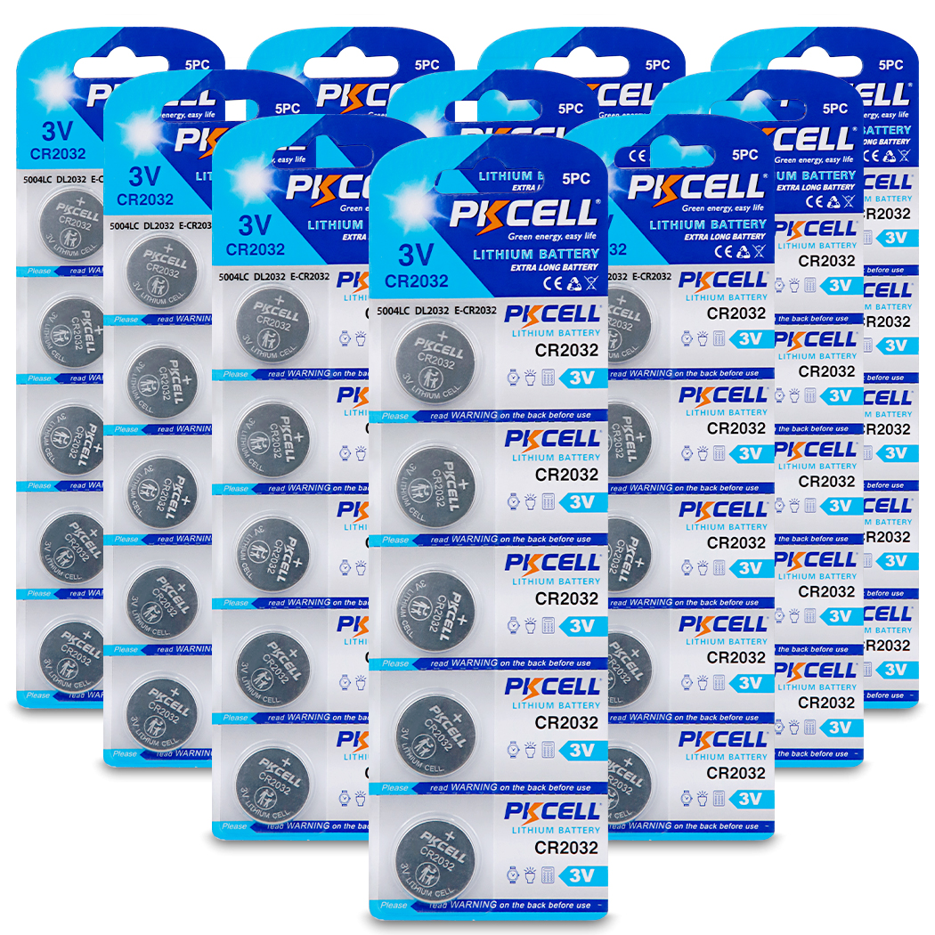 60Pcs 12Cards 2032 CR2032 DL2032 Cr 2032 3V 210mAh Lithium Button Coin Battery For Watch Toy