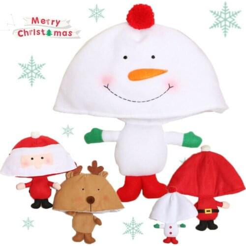 Cute Adult Kids Christmas Novelty Hat Costume Cap Reindeer Santa Snowman Xmas Gift