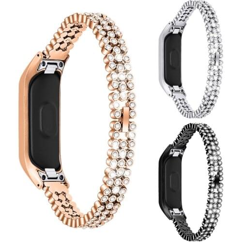 Fashion Steel Strap For Samsung Galaxy Fit-e Watch Rhinestone Wrist Band Women Luxucy Crystal Replacement Watchbands Strap