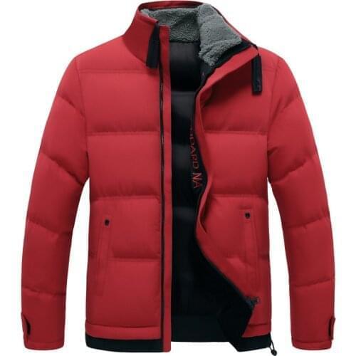 Mens Stand-Up Collar Thick Warm Cotton Casual Jacket 2021 Mens Down Jacket New All-Match Warm Cotton Jacket Winter