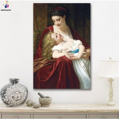 DIY colorings pictures by numbers with colors Famous painting maternal love picture drawing painting by numbers framed Home