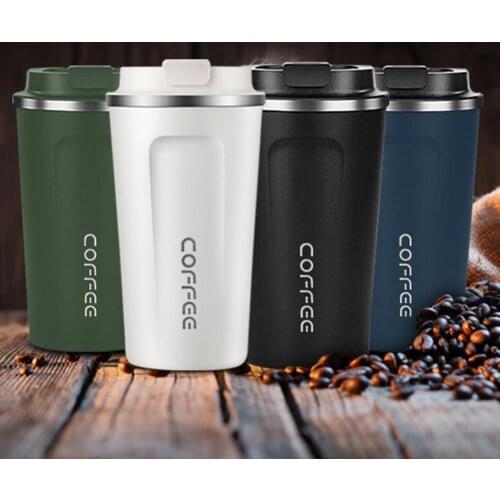 New 1PC Travel Office Car Stainless Steel Thermal Vacuum Coffee Mug Milk Cup with Lid