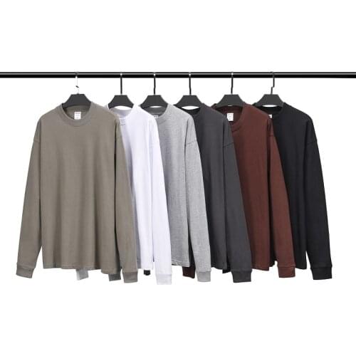 New long sleeves T-shirt cotton T-shirt wholesale fashion brand t shirts men oversize T-shirt men/women