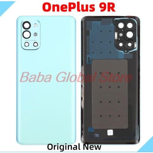 Original Glass Cover For OnePlus 9R Back Battery Cover Door Rear Case For Oneplus 9R Housing Case With Adhesive Camera Lens