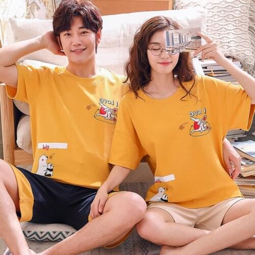 Pajamas Sets For Women Cotton Cute Shorts Set Summer Loose Nightwear Sleepwear Female Nightshirt Plus Size Homewear Leisure Wear