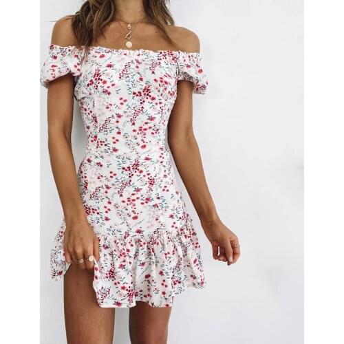Foridol Floral Print Boho Style Dress Women Ruffle Summer Dress Casual Mini Beach Holiday A-line Dress Elegant 2021