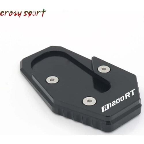 Stand Extension Support Plate For BMW R1200RT 2014-2018 R1200 1200RT Side Kickstandenlarger pad Logo 2015 2016 2017