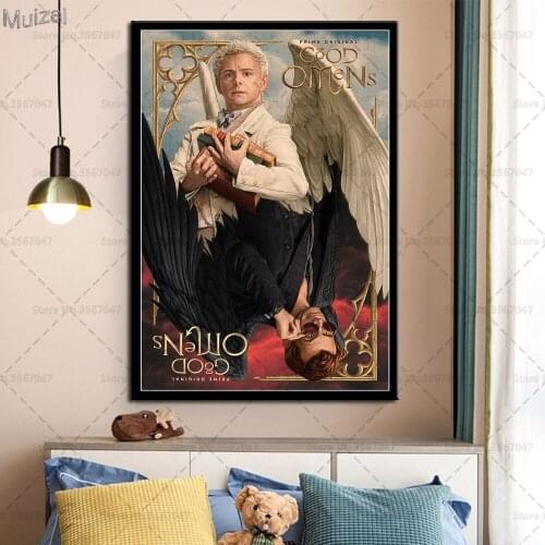 Good Omens Poster Neil Gaiman TV Series Canvas Painting Posters and Prints Wall Art Picture for Living Room Home Decor