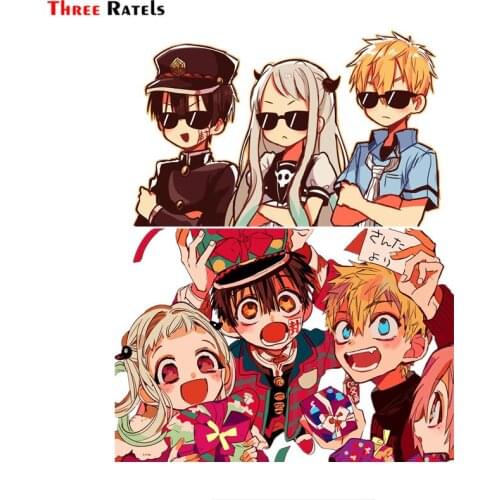 Three Ratels F117 Anime Toilet Bound Hanako kun Jibaku Shounen stickers for Car Snowboard Bicycle Luggage decal Sticker