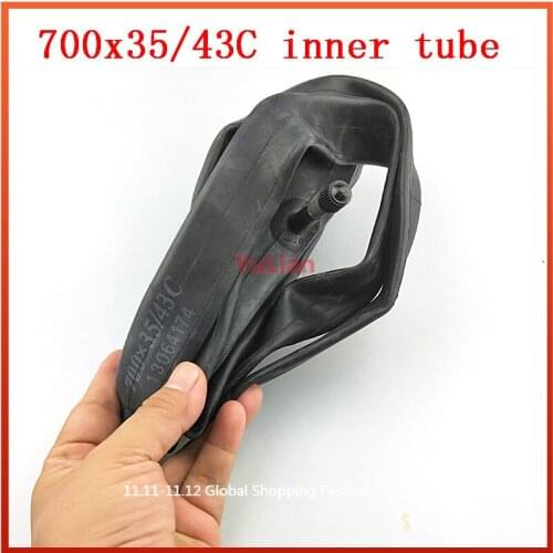Bicycle Road Racing Bike Inner Tube 700x35/43c AV Valve Inner Tire Black