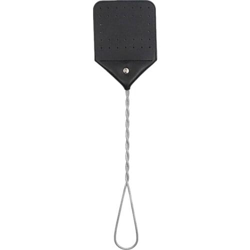 Leather Bug Swatter Extended Handle Durable Washable Racket Household Baffle Mosquito Swatter Durable Tools