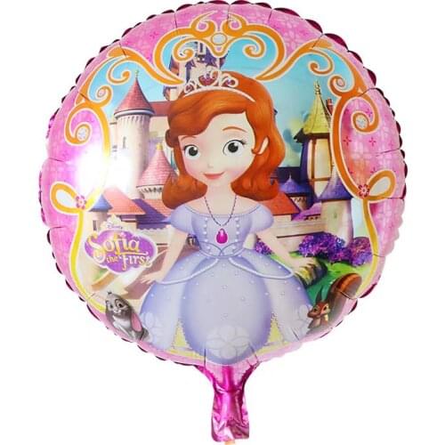 10pcs 18inch Princess Sof Foil Balloon Queen Sofia Balloons Baby Shower Girls Birthday Party Decoration Inflatable Helium Baloon
