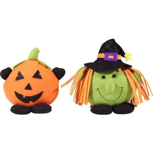 10PCS Halloween Decoration Witch Pumpkin Doll Pendant Ornaments Kids Gifts Toys Party Supplies Decoration for Home