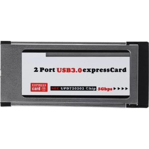 2 Port USB 3.0 Express Card ExpressCard 34mm/54mm Hidden Adapter For Laptop