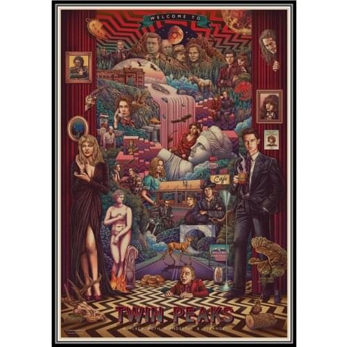 2019 New TWIN PEAKS Posters Clear Image Wall Stickers Decoration Good Quality Prints Retro Vintage Poster kraft Paper Home Decor