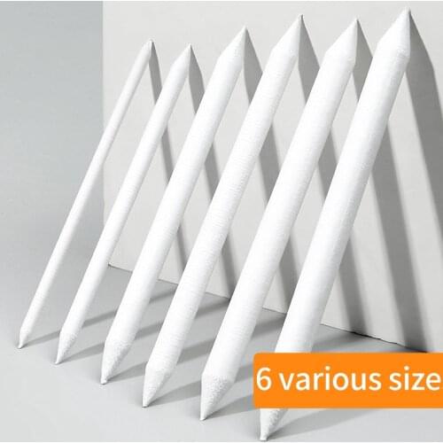 3/6Pcs Blending Various Size Stump Sticks Tortillon Sketch Art White Drawing Charcoal Sketcking Tool Rice Paper Pen Art Supplies