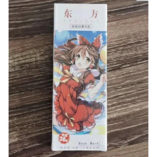 36 Pcs/Set Anime TouHou Project Paper Bookmark Stationery Bookmarks Book Holder Message Card Gift Stationery