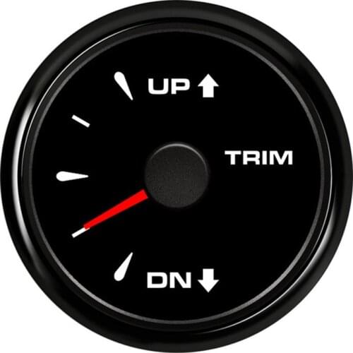 8 Color Backlight Boat Left Trim Gauge Indicator For Outboard Engine 0-190ohm UP-DN Electric Trim Gauge Inboard Marine Accessory