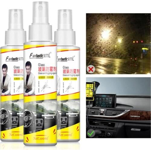 100ML Car Glass Antifogging Agent Front Glass Curing Cleaning Spray Mist Scavenger Water Removal Agent Car Accessries