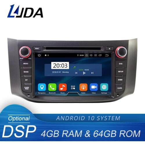 LJDA Android 10.0 Car DVD Player For Nissan Sylphy Sentra Pulsar 2012-2018 Multimedia GPS Navi Stereo 2 Din Car Radio DSP 4G+64G