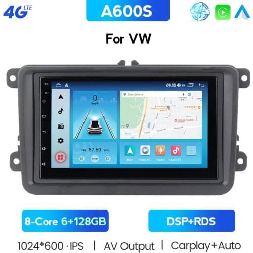 Cooling Fan 6G+128G DSP Android 10 Car Multimedia Player Radio GPS For Volkswagen VW Passat B6 Touran GOLF5 POLO Jetta 2 Din DVD