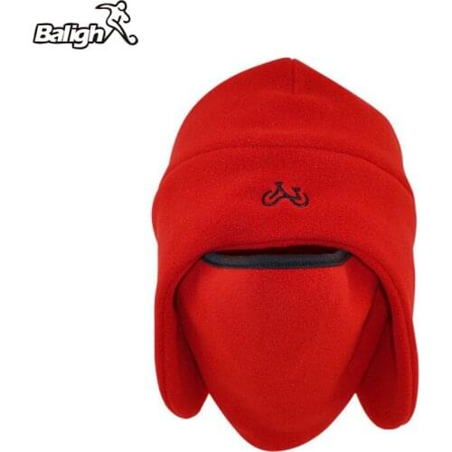 Balight Hiking Thermal Fleece Hat Hooded Neck Warmer Winter Sports Face Mask Camping Men Bike Helmet Beanies Masked cap Women QW