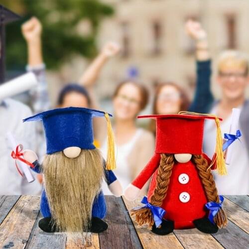 Faceless Doll Elf Gnome Wearing Caps Growns Cute Swedish Tomte Desktop Doll Home Decoration Graduation Gift