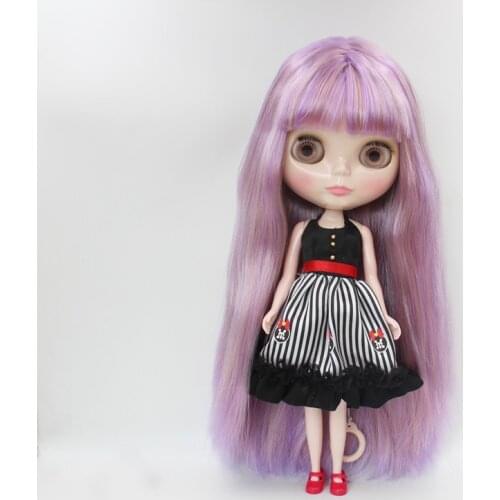 Free Shipping big discount RBL-732 DIY Nude Blyth doll birthday gift for girl 4colour big eye doll with beautiful Hair cute toy