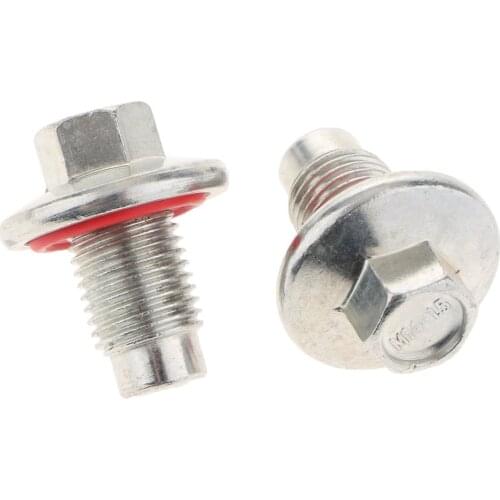 10x Engine Oil Pan Drain Plug Bolt & Rubber Gasket For 03-19 Dodge Jeep Chrysler (M14 x 1.5)