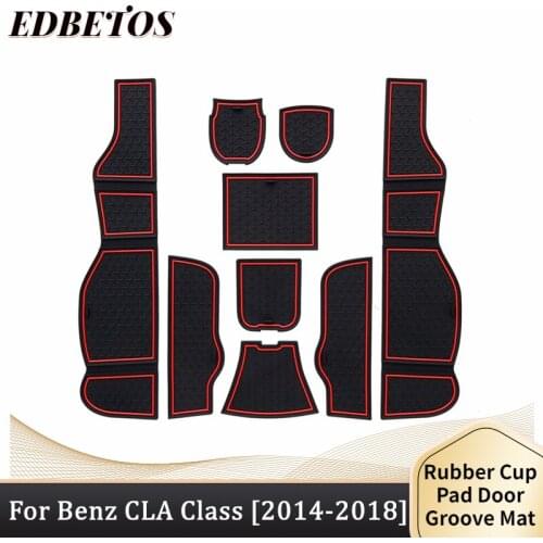 For Benz CLA Class C117 W117 2014-2018 Gate Slot Pad Fit Cup Holder, Door, and Center Console Liner Accessories