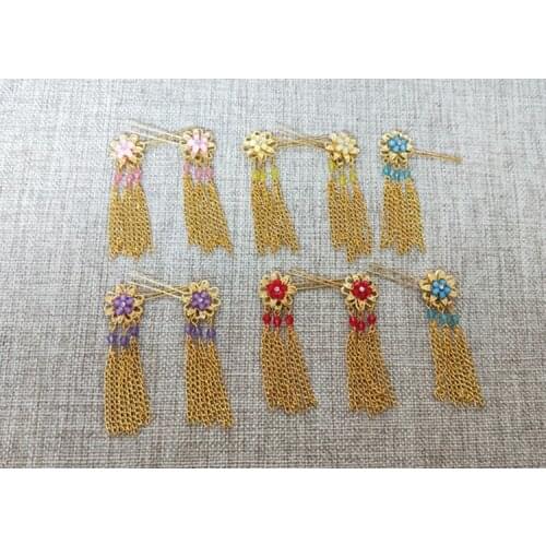 For 30cm chinese kurhn doll Traditional Earrings head decoration doll Necklace DIY Earrings Ornament Toy Jewelry